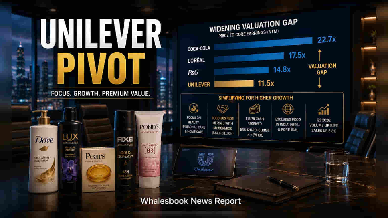 Unilever Restructuring: $44.8 बिलियन का मेगा मर्जर, वैल्यूएशन सुधारने की बड़ी तैयारी