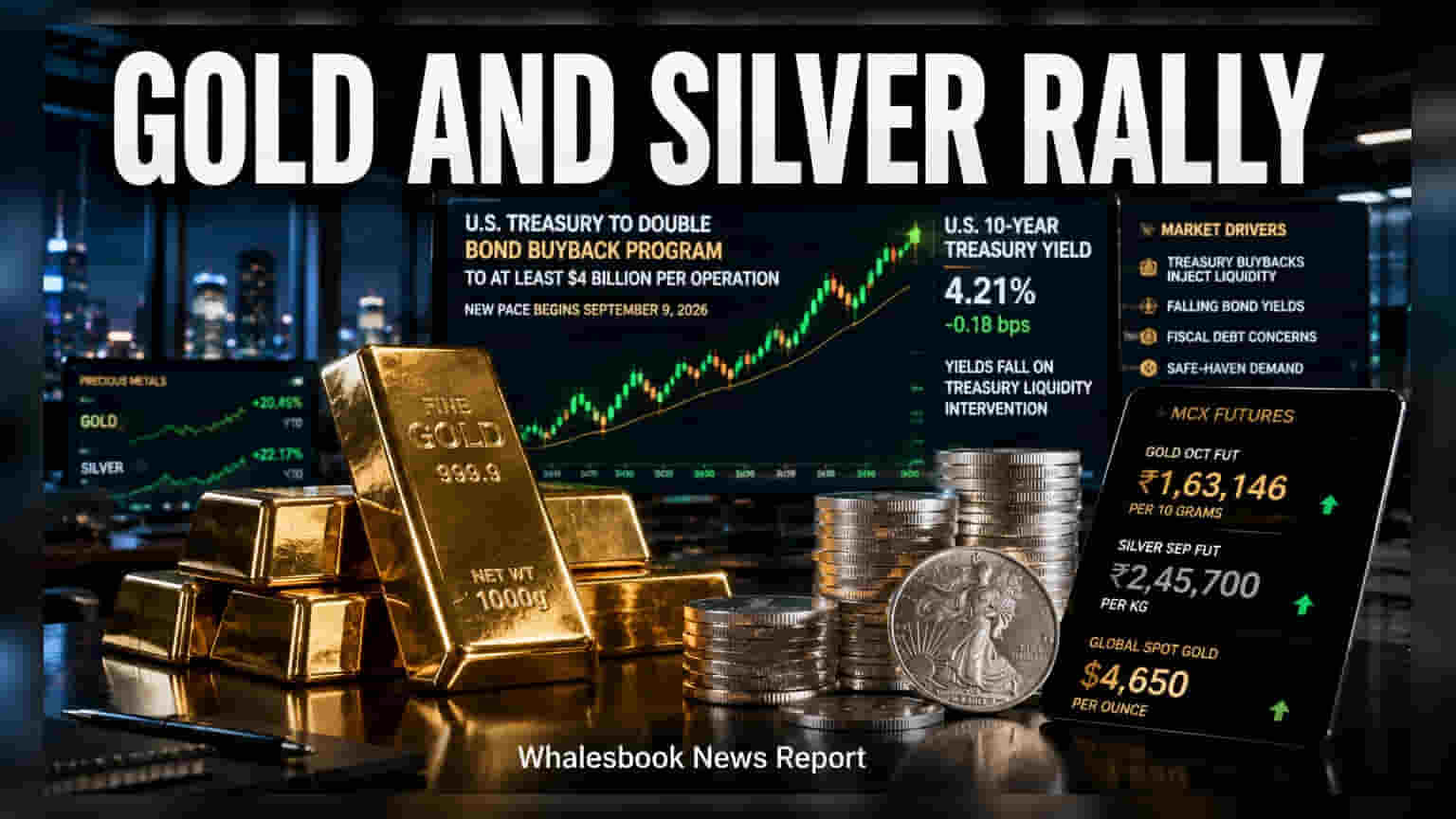 U.S. Treasury Bond Buyback Plan Fuels Gold, Silver Gains