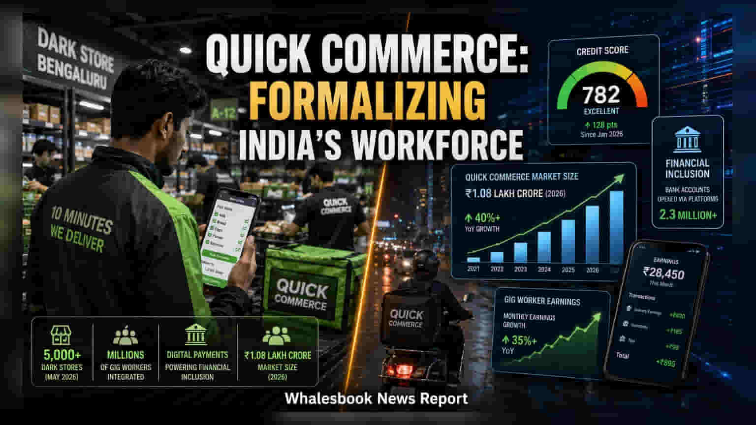 Quick Commerce ਦਾ ਬਾਜ਼ਾਰ **₹1.08 ਲੱਖ ਕਰੋੜ** ਪਾਰ, ਪਰ ਵਧਦੀ ਲੇਬਰ ਸਕਰੂਟਨੀ ਨੇ ਵਧਾਈ ਚਿੰਤਾ