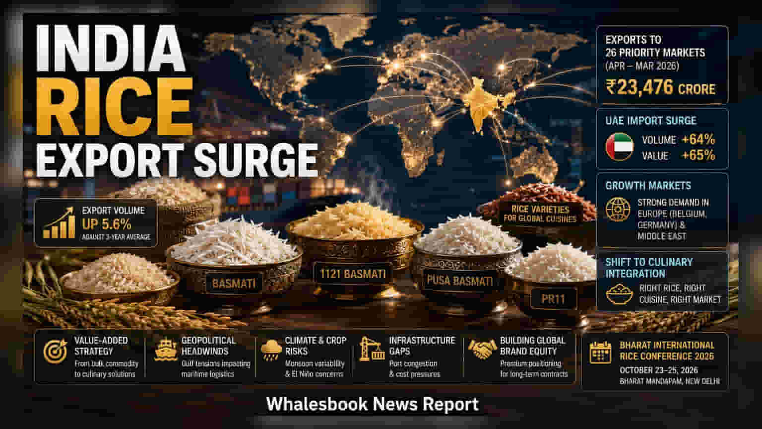 Indian Rice Exports: बदल गई एक्सपोर्ट रणनीति, ₹23,476 करोड़ के पार पहुंचा कारोबार