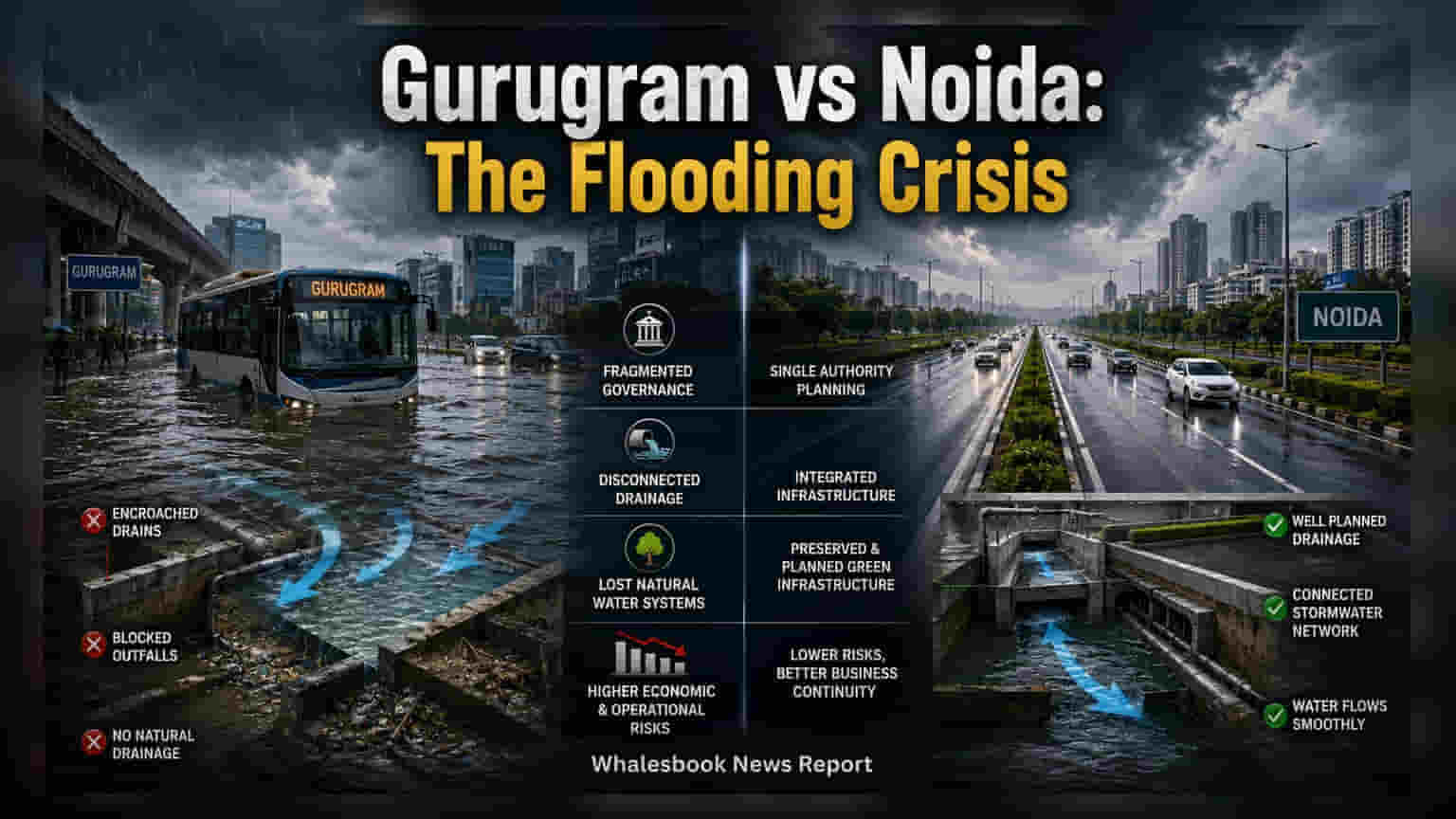 Gurugram Floods: NCR ના રોકાણકારો માટે ચેતવણી, ઈન્ફ્રાસ્ટ્રક્ચરની ખામીઓનું મોટું સંકટ