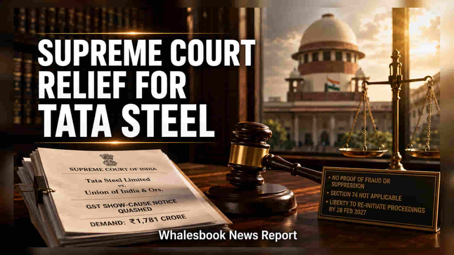 Tata Steel: सुप्रीम कोर्ट से बड़ी राहत, ₹1,781 करोड़ का GST डिमांड नोटिस रद्द