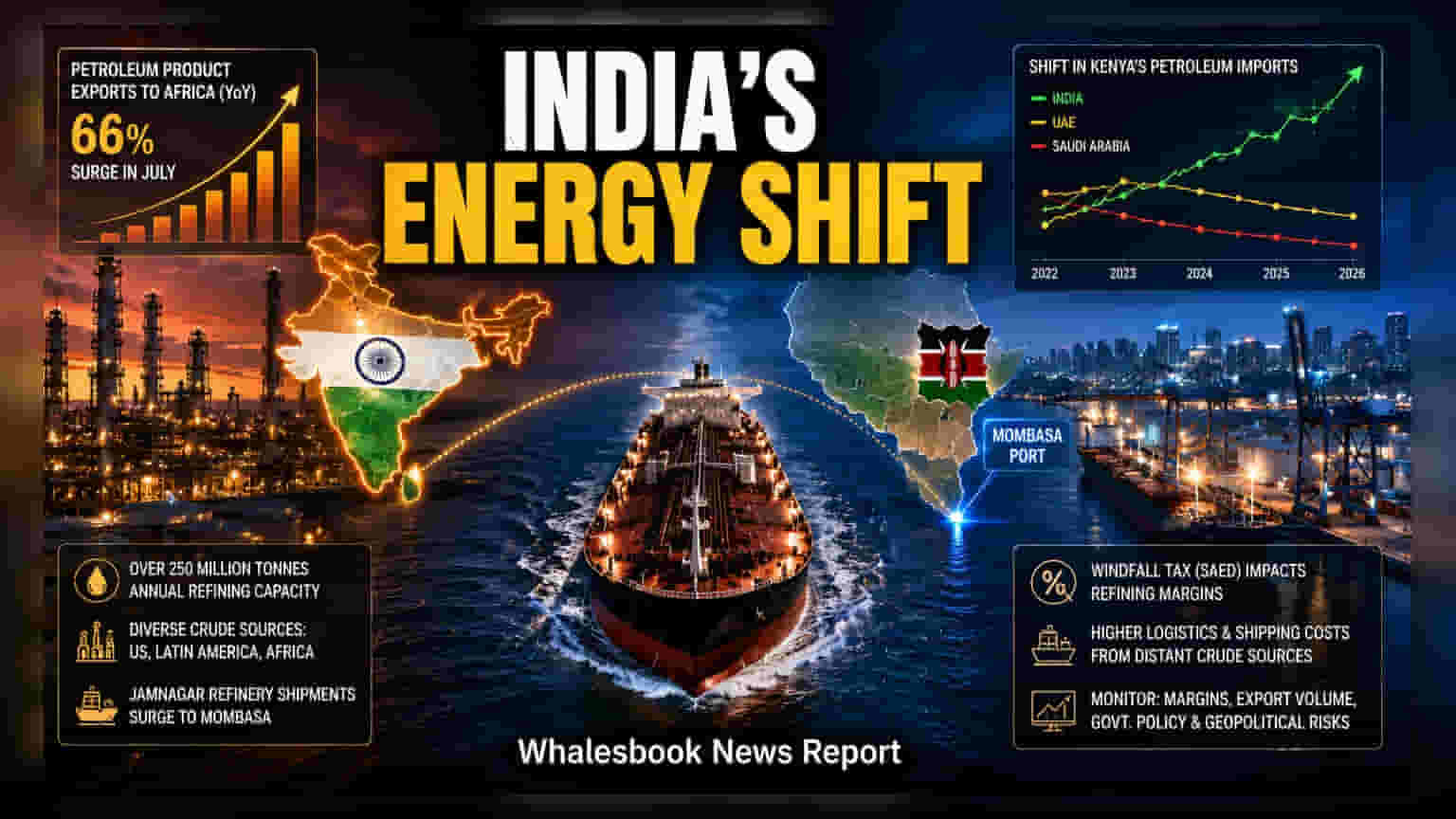 India Replaces Gulf Nations as Top Fuel Supplier to Kenya