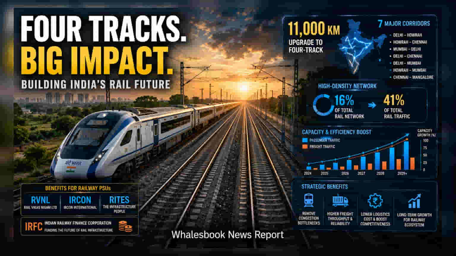 Indian Railways Plans 11,000 Km Four-Track Expansion