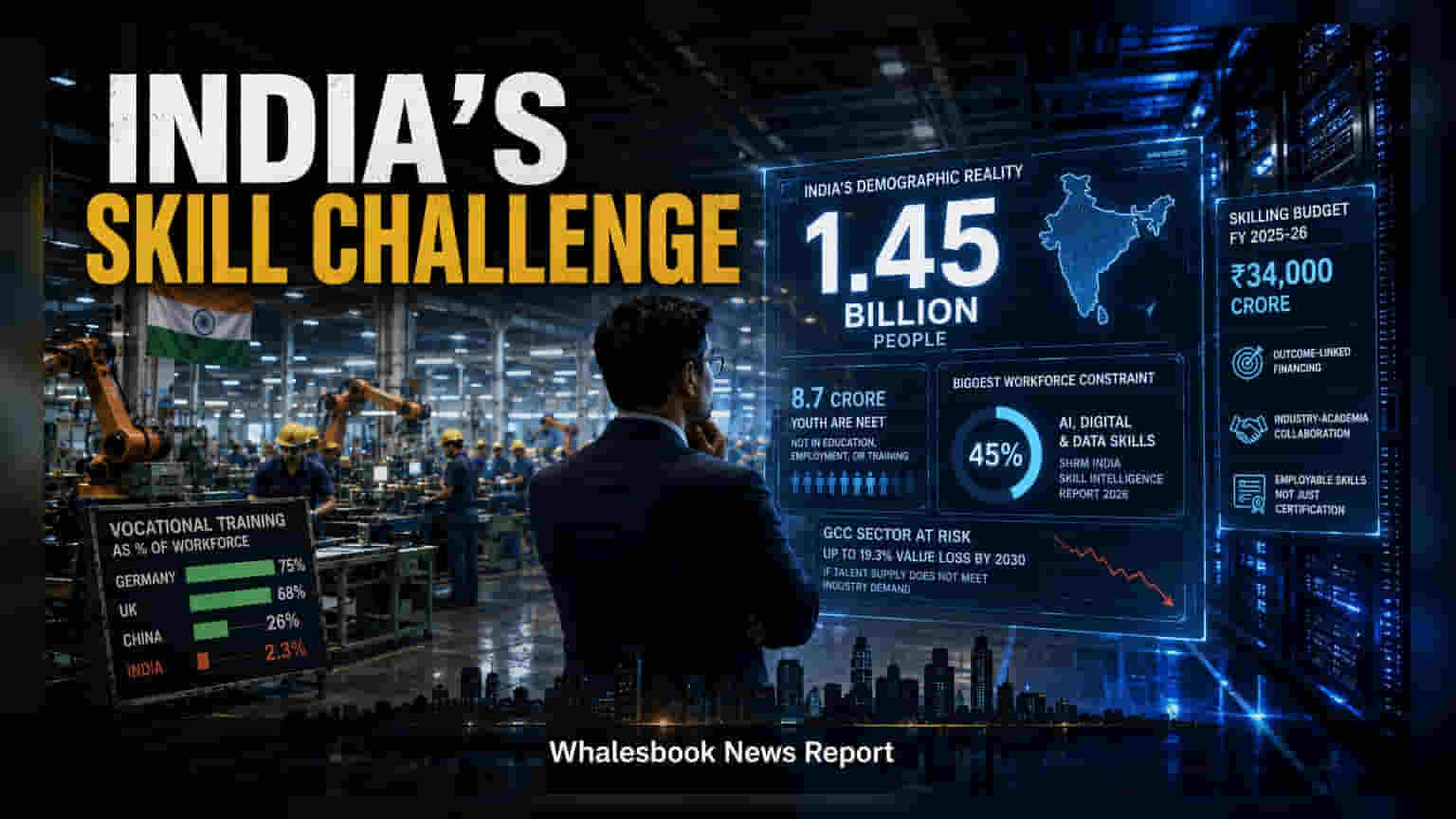 India's 1.45 Billion Population Faces Growing Skill Gap Threat