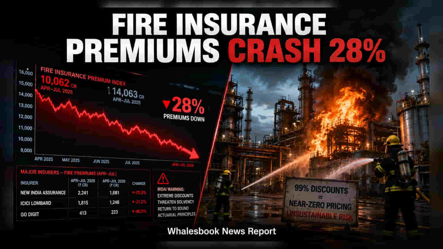 Fire Insurance: प्राइज वॉर की वजह से प्रीमियम में **28%** की बड़ी गिरावट, IRDAI ने दी चेतावनी