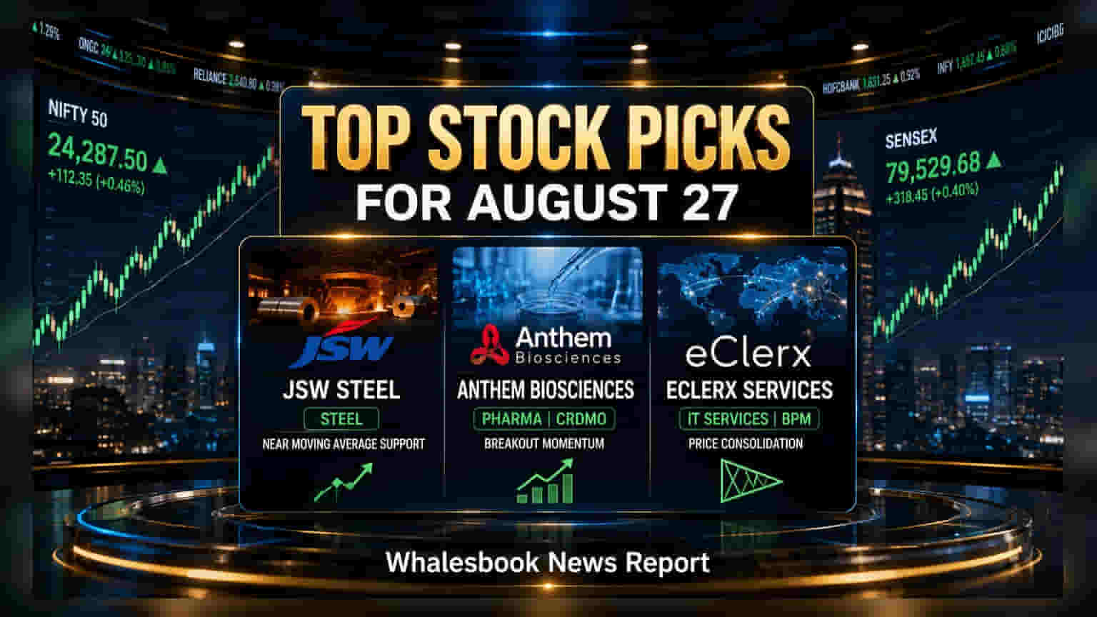 JSW Steel, Anthem Biosciences आणि eClerx: शेअर बाजारातील अस्थिरतेत या शेअर्सवर तज्ज्ञांची नजर
