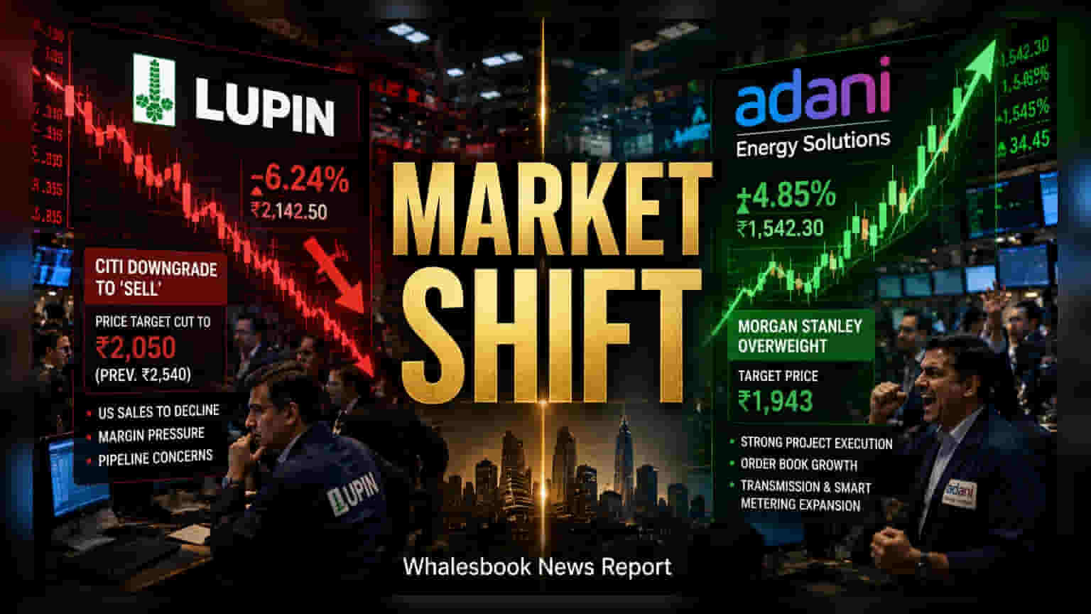 Lupin Drops on Citi Downgrade; ICICI Pru AMC Falls After Block Deal