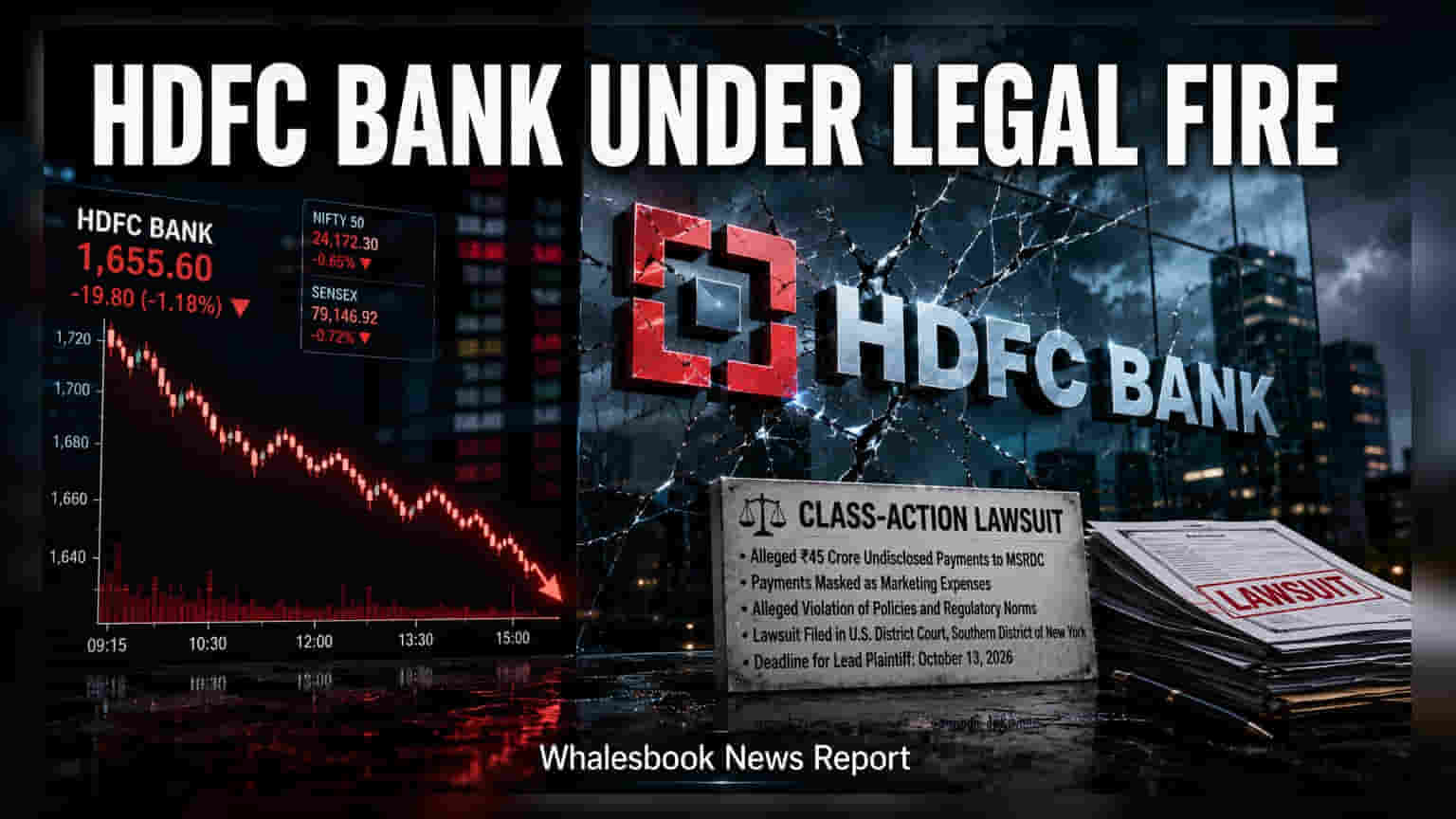 HDFC Bank: అమెరికాలో HDFC Bankపై క్లాస్ యాక్షన్ దావా.. షేర్లపై ఒత్తిడి!