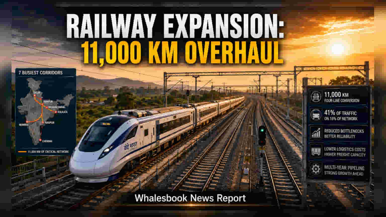 Indian Railways નું મોટું પ્લાનિંગ: **11,000 કિમી** ના રૂટને બનાવશે ફોર-લાઈન, જાણો શું છે રોકાણકારો માટે તક