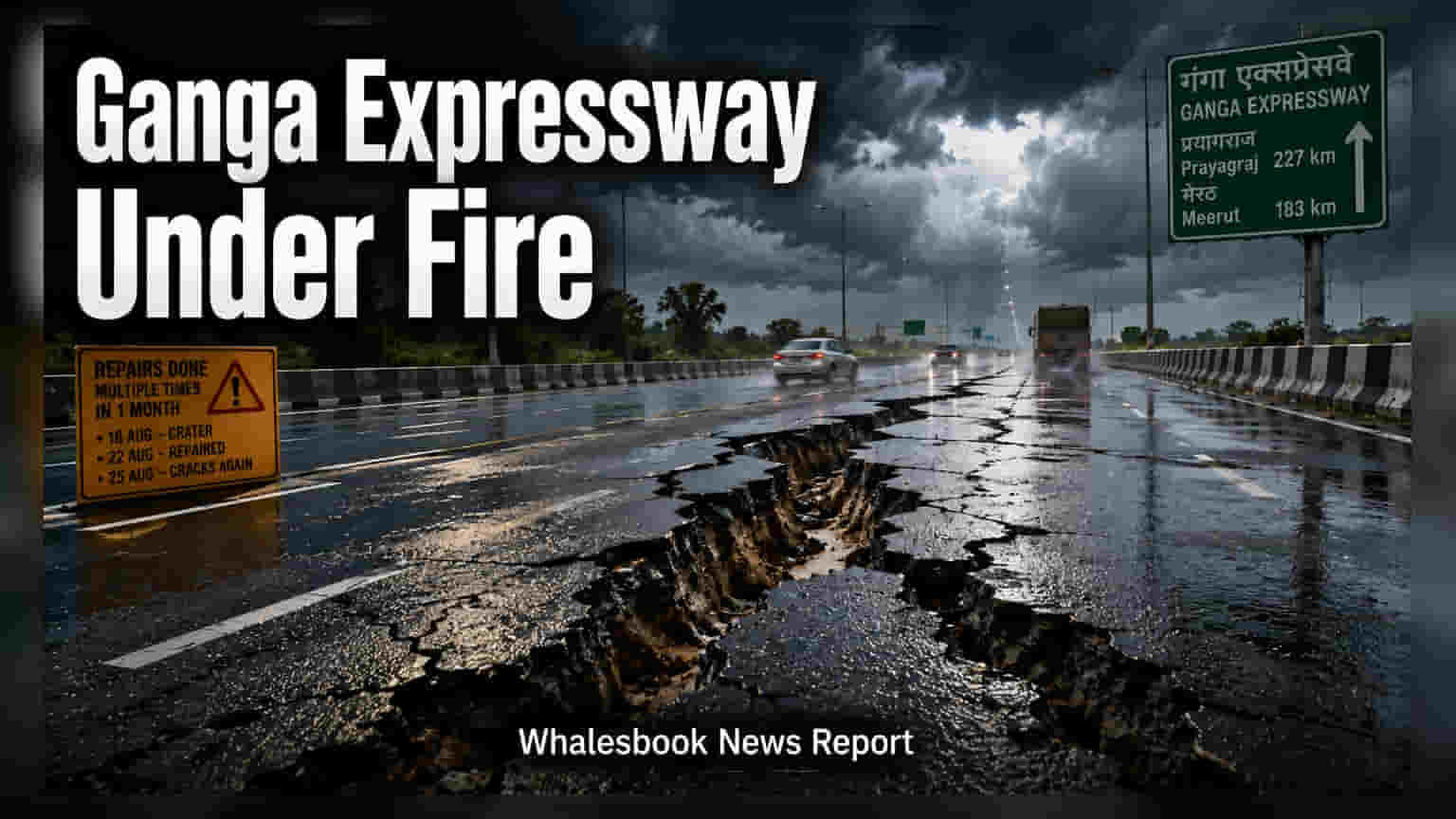 Ganga Expressway Faces Fresh Cracks Despite Recent Repairs
