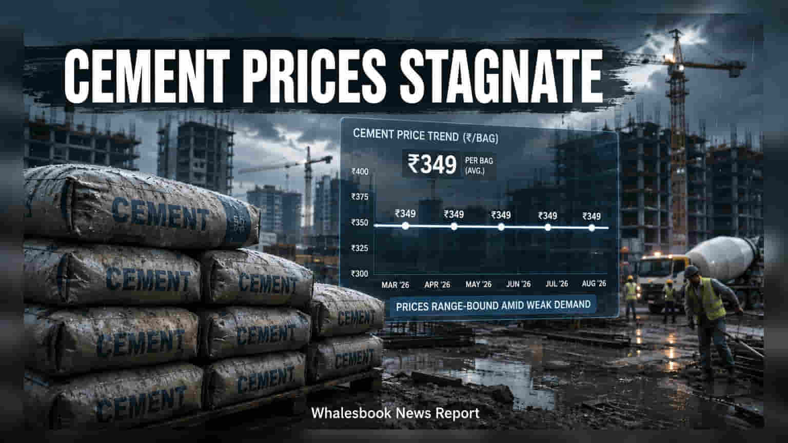 Indian Cement Prices Stagnate as Monsoon Hits Demand