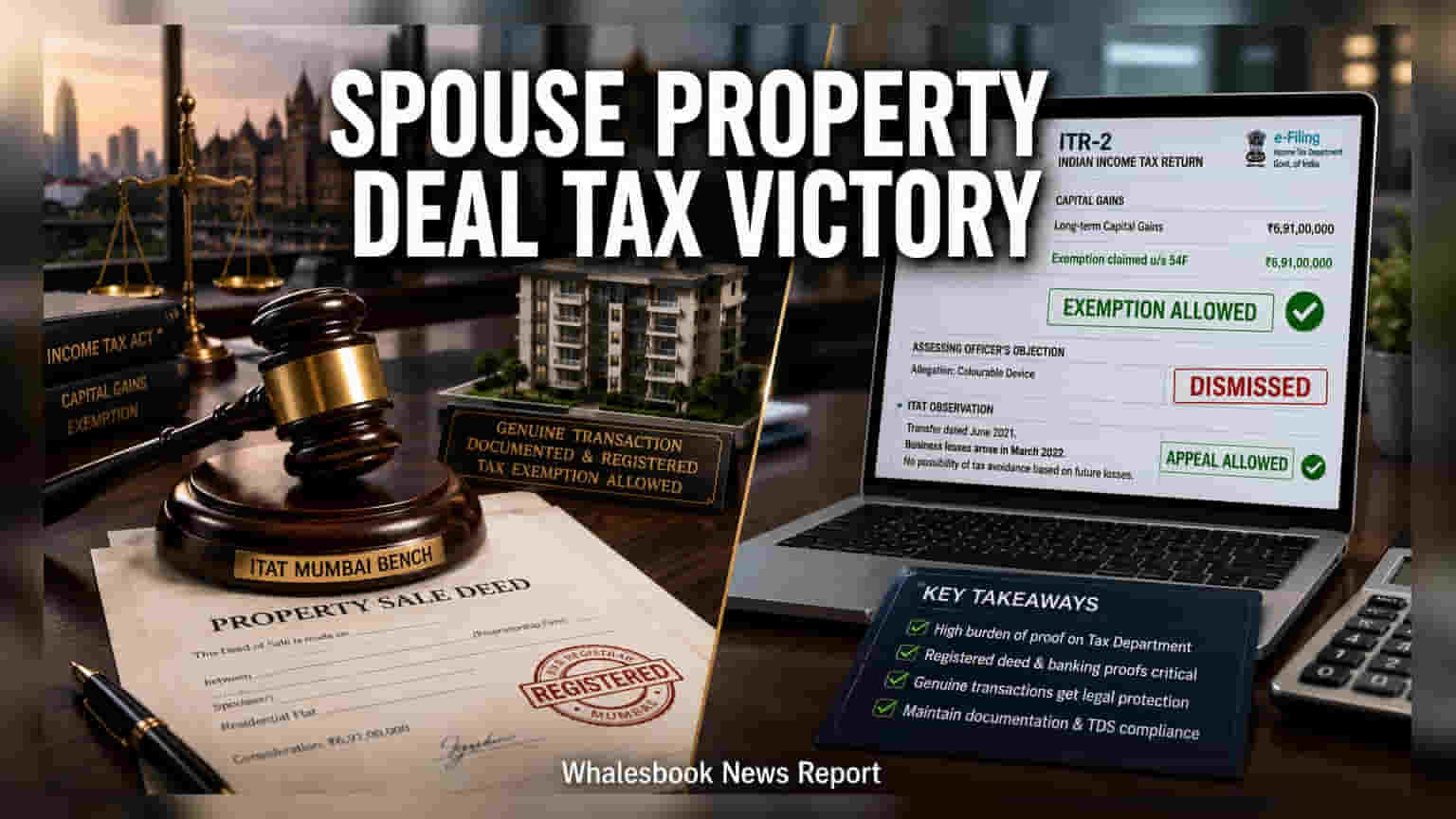 ITAT Upholds Rs 6.91 Crore Tax Break in Spouse Property Deal