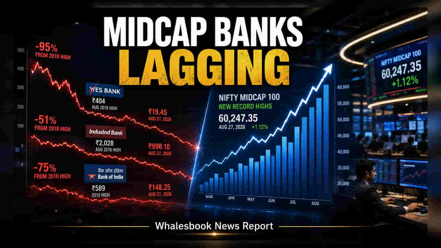 Midcap Banks Languish As Nifty Midcap 100 Hits Record Highs
