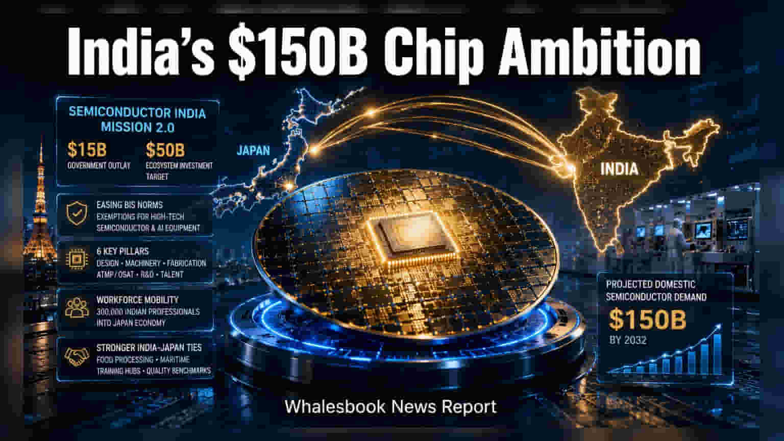 Piyush Goyal Seeks Japanese Investment for $150B India Chip Push