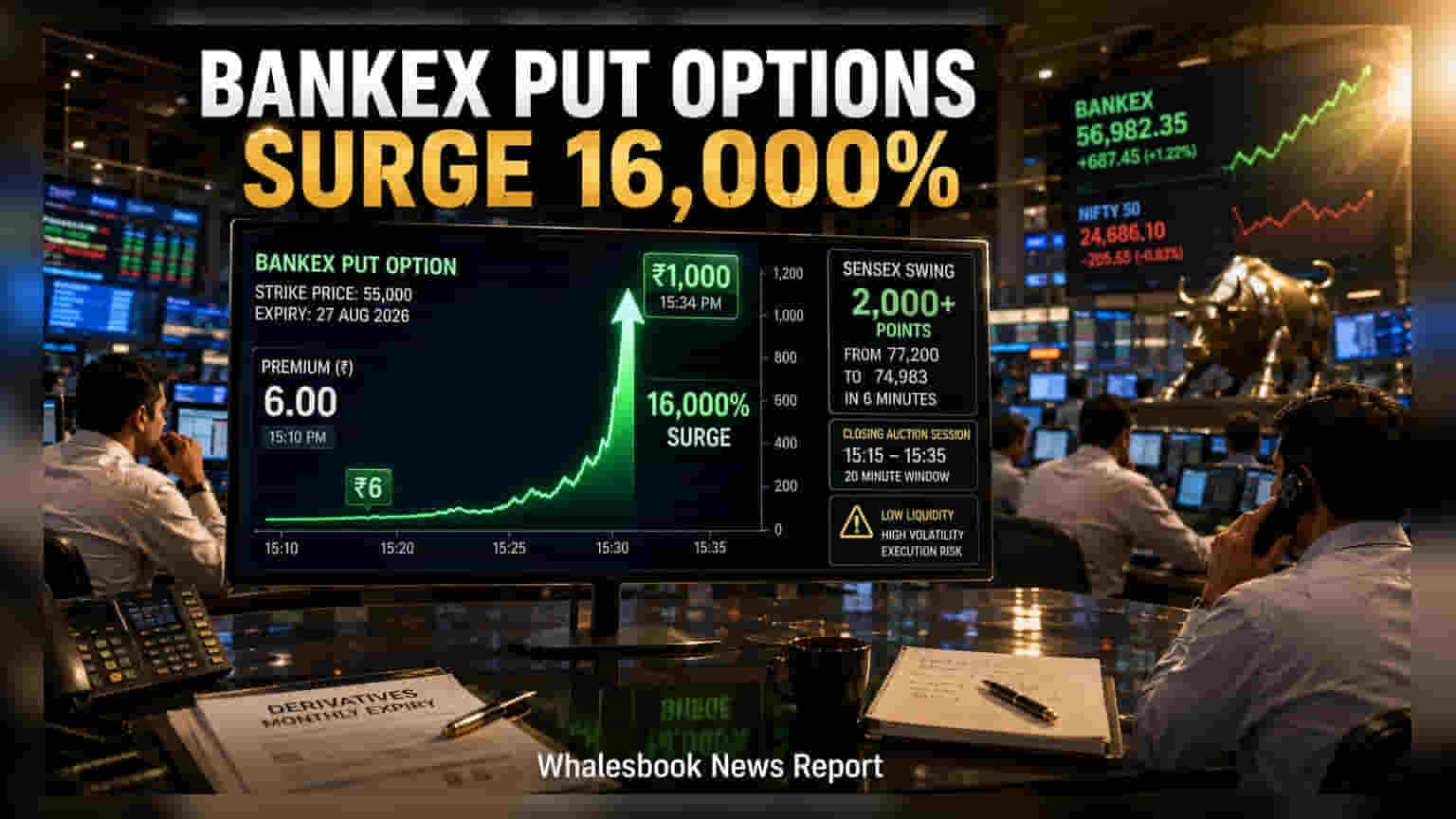 BSE Auction Volatility: Bankex Put Options Spike