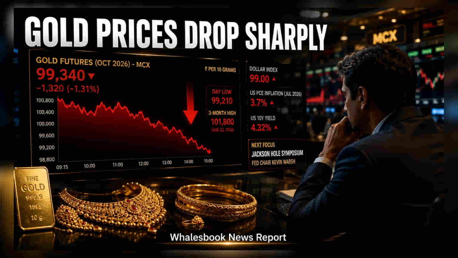 Gold Price: सोने की चमक फीकी, ₹1,300 टूटा भाव; US Inflation डेटा का दिखा असर