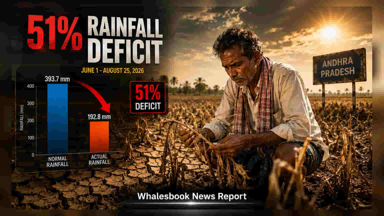 Andhra Pradesh Rainfall Deficit Hits 51% Impacting Kharif