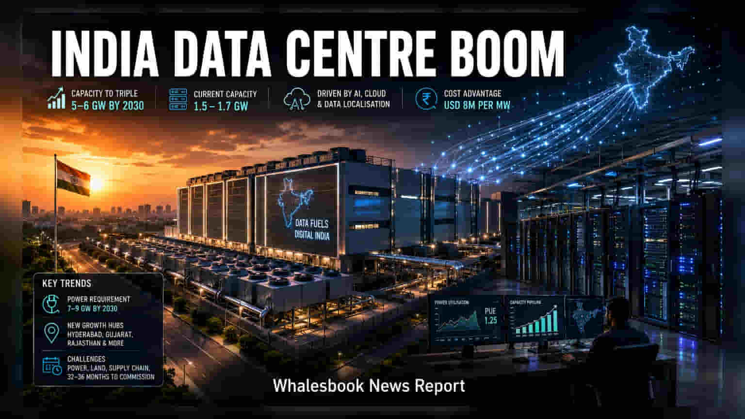 India’s Data Centre Capacity Target: 5-6 GW by 2030