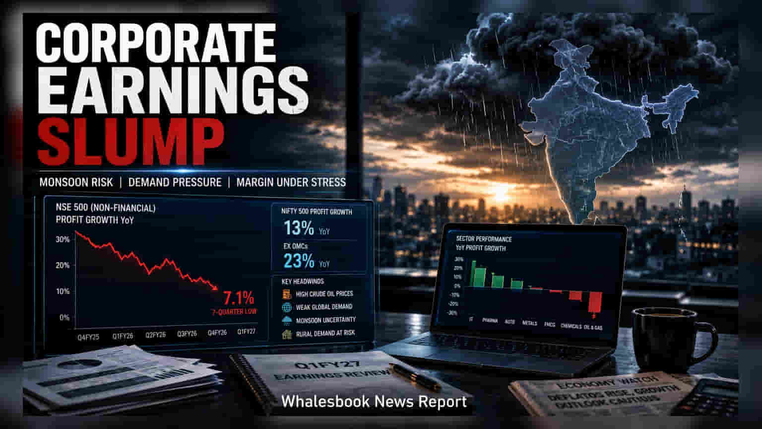 India Q1 FY27 Earnings: ਕਾਰਪੋਰੇਟ ਜਗਤ ਦੀ ਮਿਲੀ-ਜੁਲੀ ਕਾਰਗੁਜ਼ਾਰੀ, ਨਿਵੇਸ਼ਕਾਂ ਲਈ ਵੱਡੀ ਚੁਣੌਤੀ