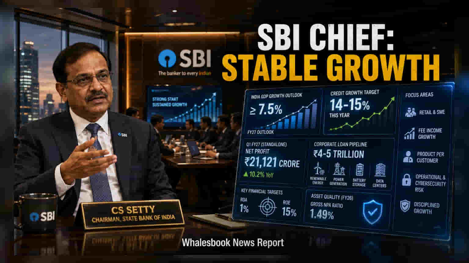 SBI Targets 15% Credit Growth as Economic Outlook Brightens