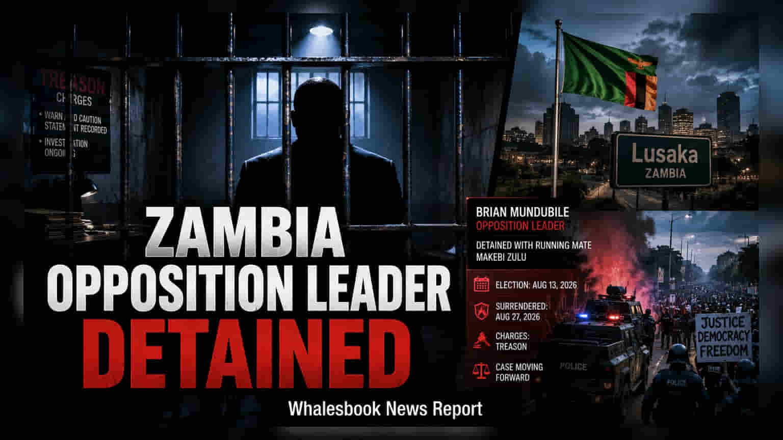 Zambia Political Crisis: विरोधी पक्षनेते Brian Mundubile यांना अटक, देशद्रोहाच्या आरोपाने खळबळ