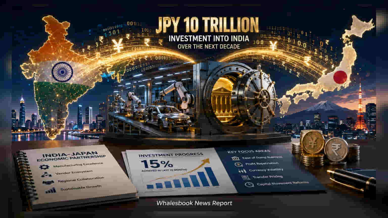જાપાન સાથે ભારતની મોટી રણનીતિ: JPY 10 ટ્રિલિયનના રોકાણ માટે રિજનલ બેંકો પર સરકારની નજર
