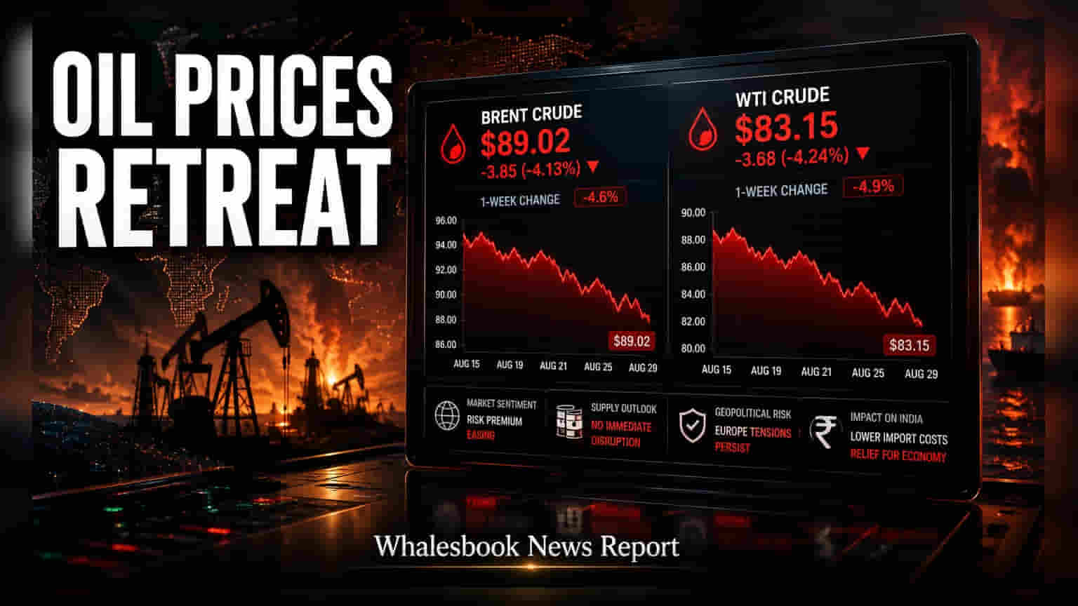 Crude Oil Prices Drop From Two-Week High; What It Means For India