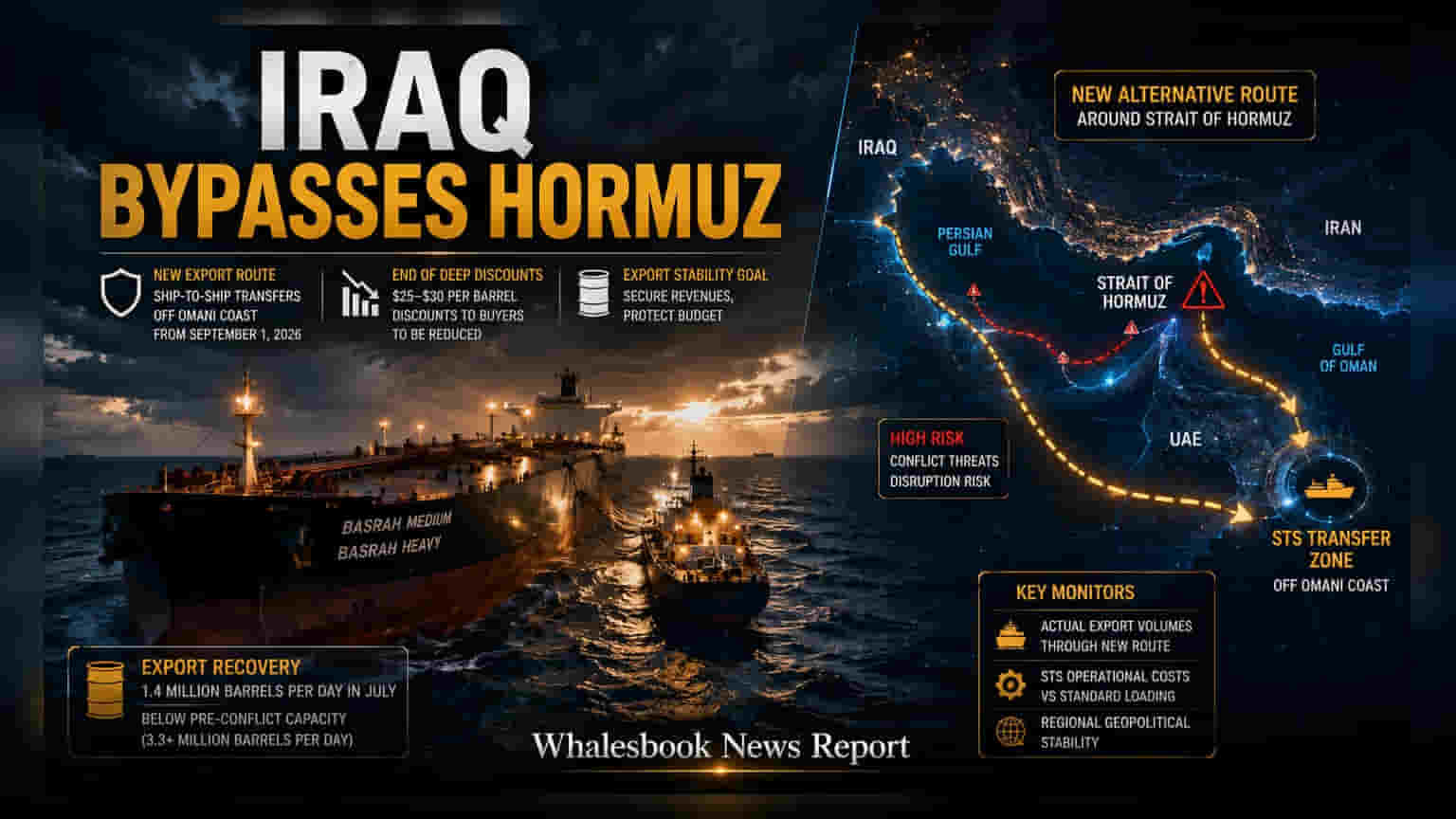 Iraq Shifts Crude Exports Outside Strait of Hormuz to Secure Supply