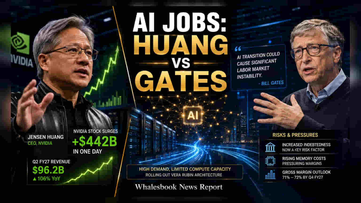Nvidia Share Price: AI जॉब्स पर CEO के दावे से रॉकेट बना शेयर, मार्केट कैप में **$442 बिलियन** का उछाल