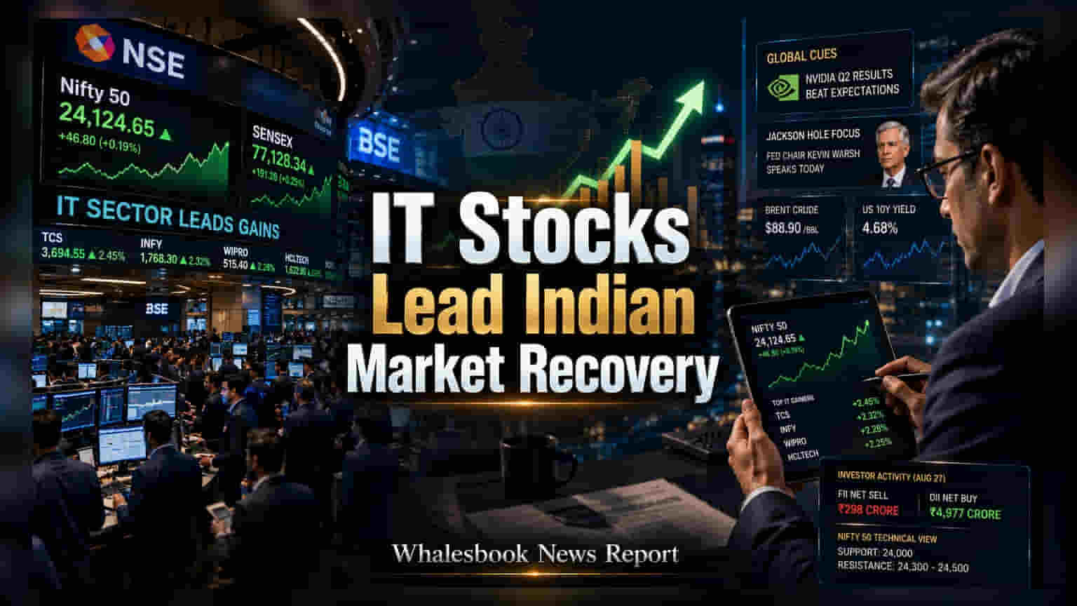 Nifty, Sensex: ఐటీ షేర్ల జోరు.. జాక్సన్ హోల్ సమావేశంపైనే అందరి కన్ను!