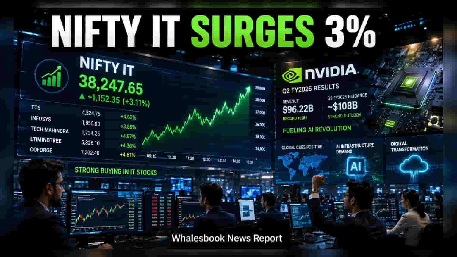 Nifty IT Index: Nvidia జోరుతో ఐటీ షేర్ల దూకుడు.. **3%** పెరిగిన ఇండెక్స్!