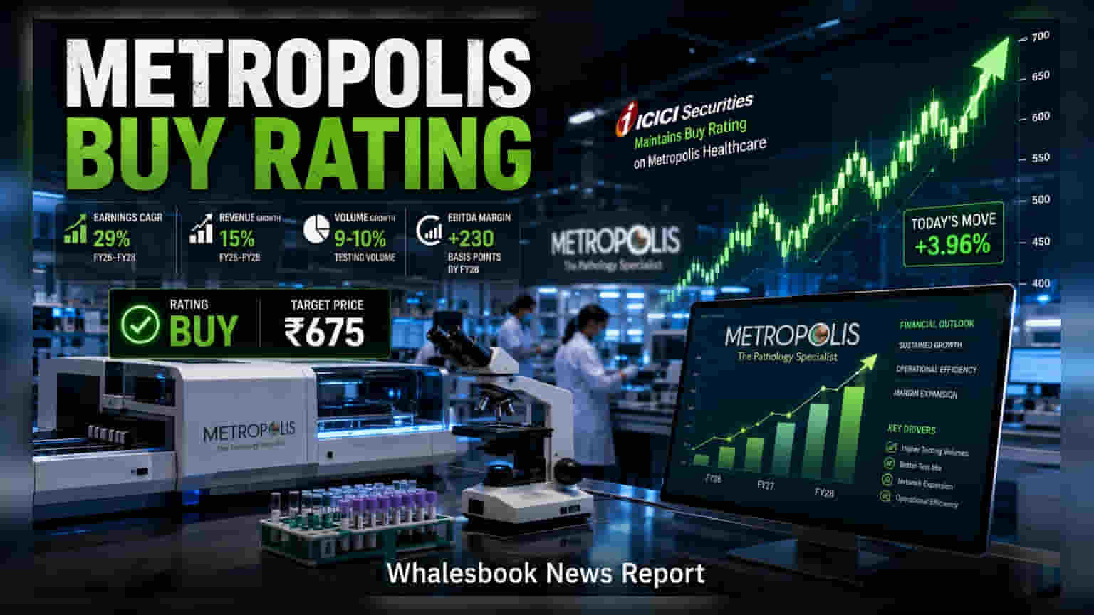 Metropolis Healthcare Share: ICICI Securities ના 'બાય' કોલથી શેરમાં **4%** નો ઉછાળો