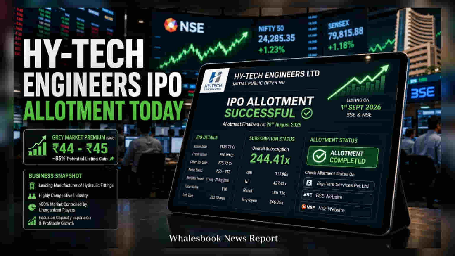 Hy-Tech Engineers IPO: இன்று அலாட்மென்ட் வெளியீடு! உங்கள் பங்கு கிடைத்துள்ளதா? செக் செய்வது எப்படி?