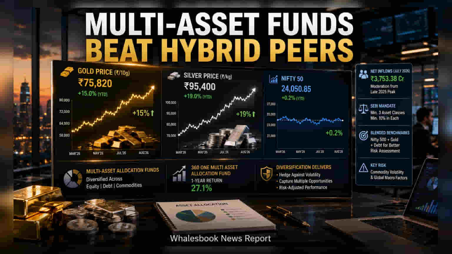 Multi-Asset Mutual Funds: सोने-चांदीच्या तेजीत 'मल्टि-अॅसेट' फंडांची बाजी, गुंतवणूकदारांचा ओघ मात्र मंदावला