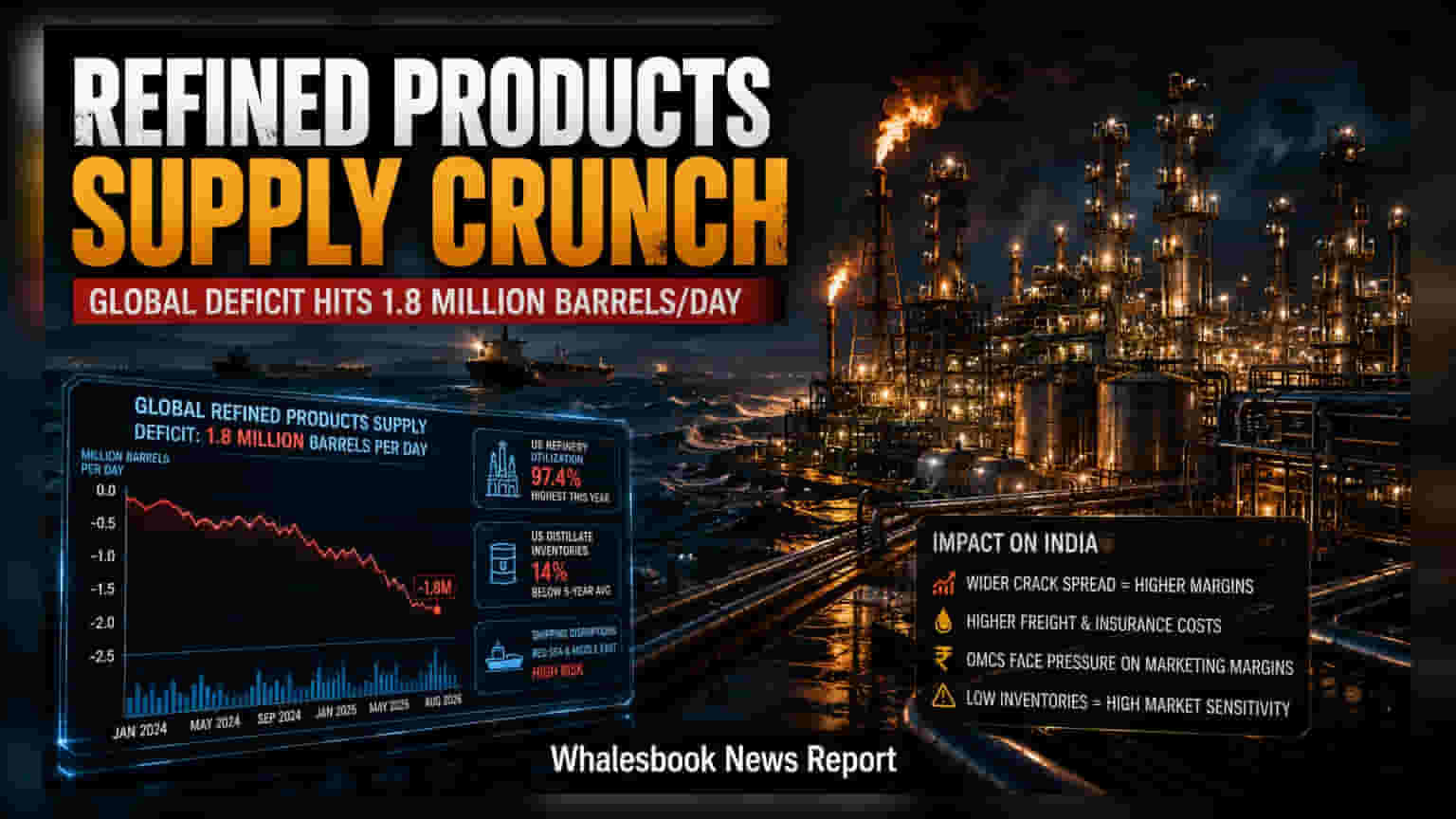Global Refined Oil: रिफाइंड ऑयल की भारी किल्लत से बढ़ेगी मुश्किलें, भारतीय रिफाइनर्स पर क्या होगा असर?