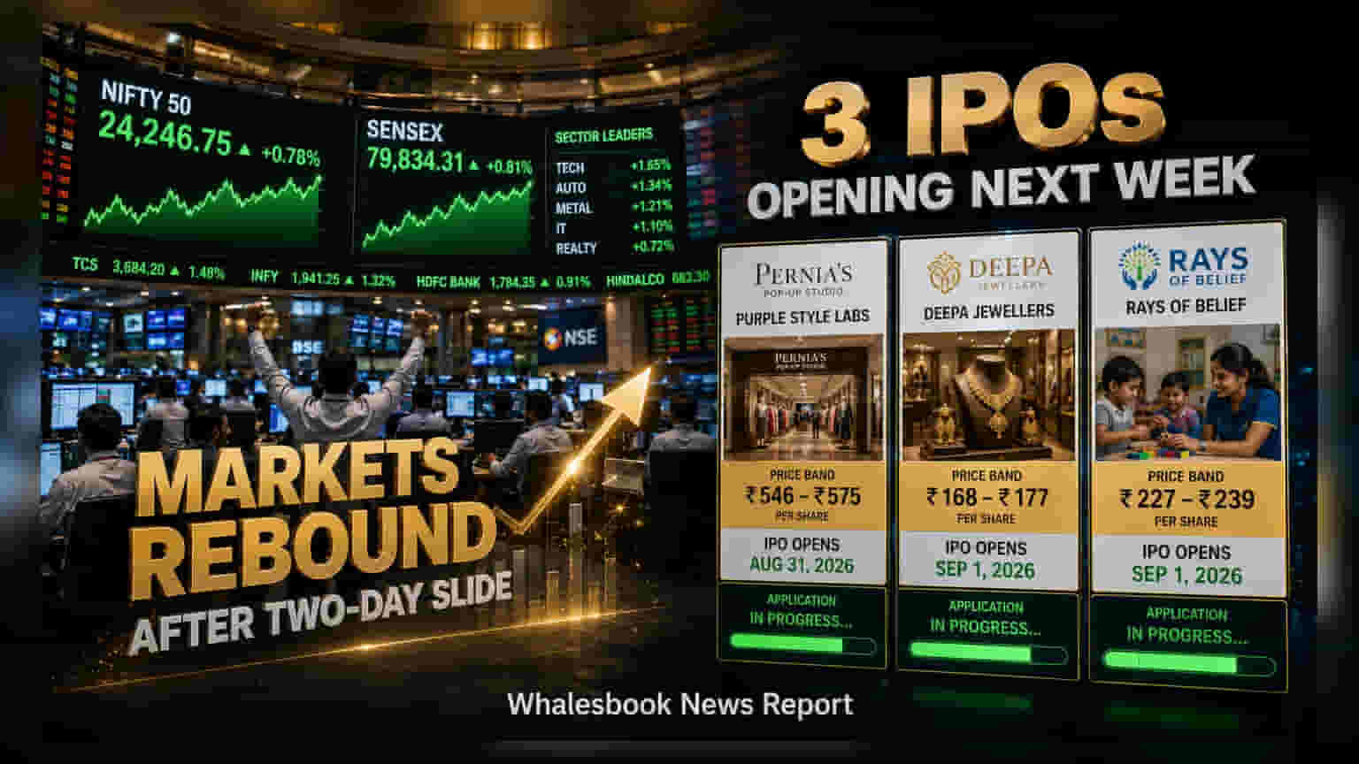 Indian Market Recovers As Three New IPOs Set For Launch