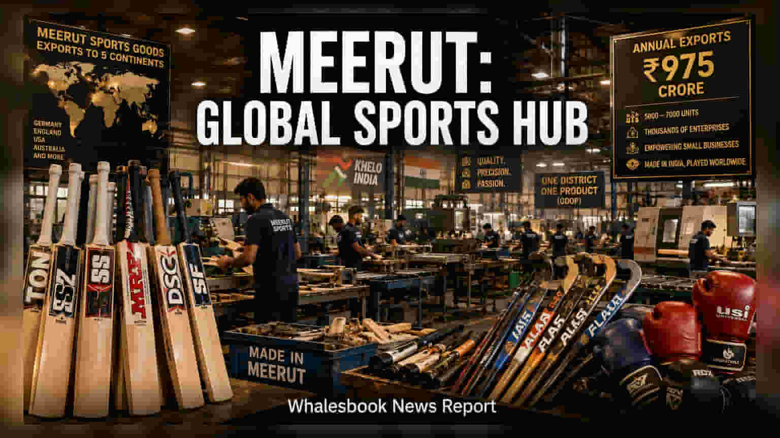 Meerut Sports Industry: રમતગમતના સાધનોના એક્સપોર્ટમાં ધૂમ, આંકડો પહોંચ્યો **₹975 કરોડ**ને પાર