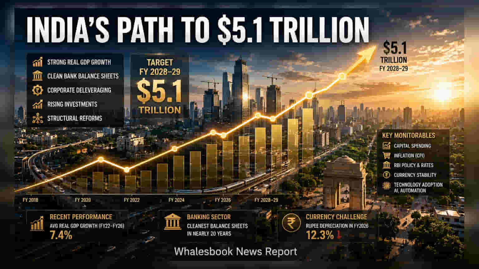 India Projected to Reach $5.1 Trillion GDP by FY29