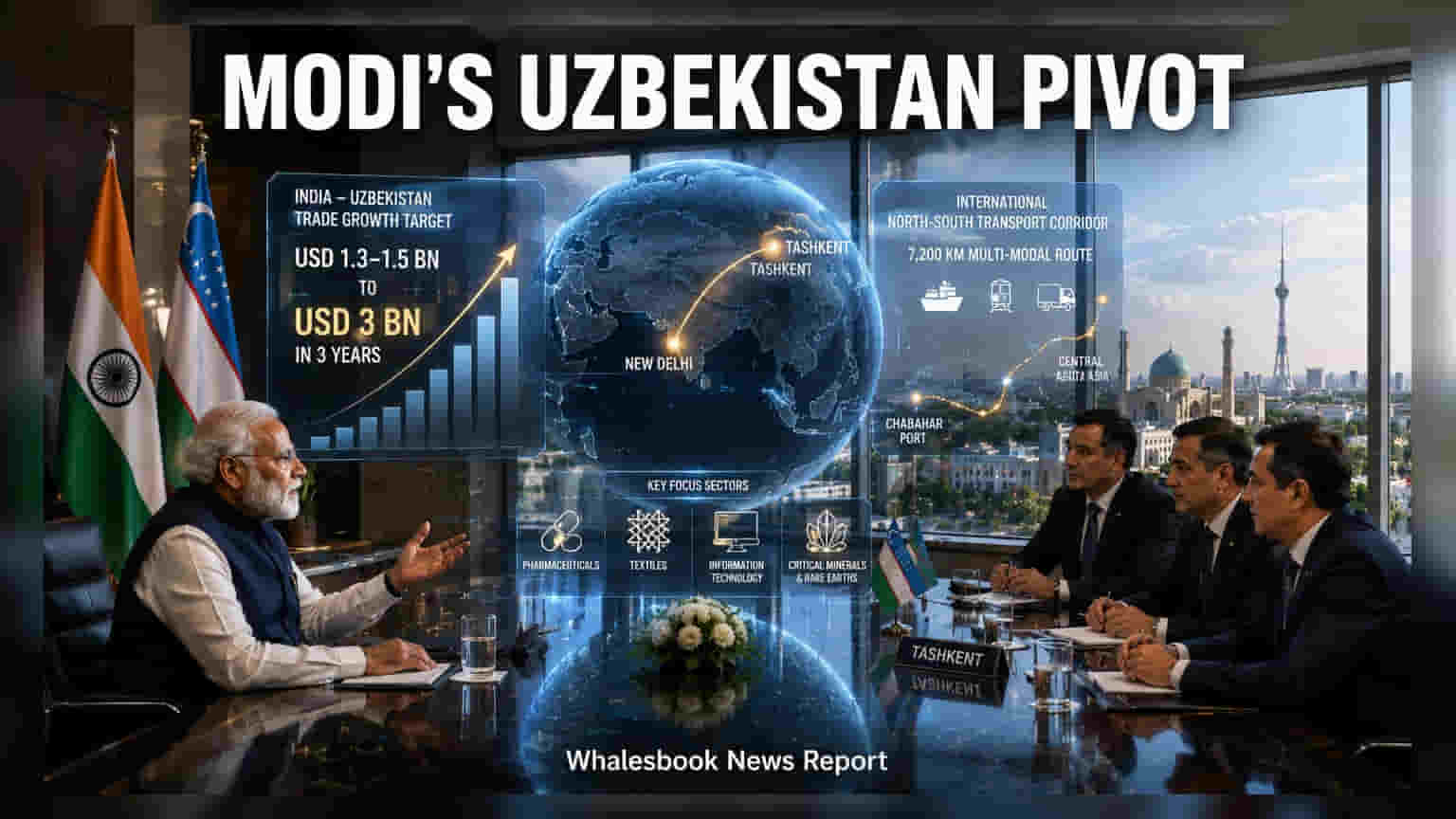 PM Modi’s Uzbekistan Visit Targets USD 3 Billion Trade Goal