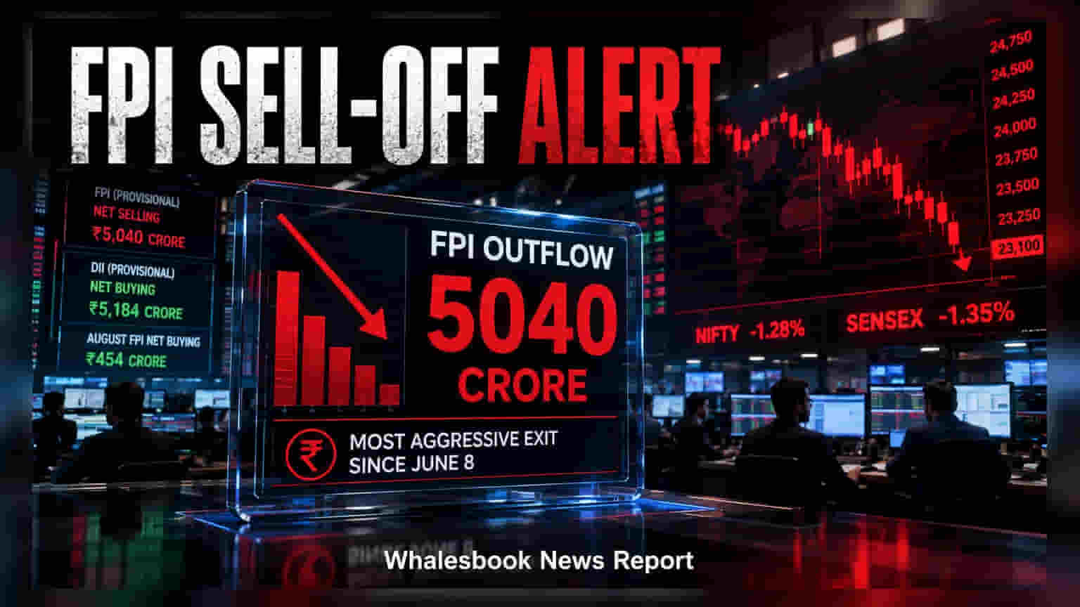 FPIs Pull ₹5,040 Crore From Indian Equities in Record Single-Day Exit
