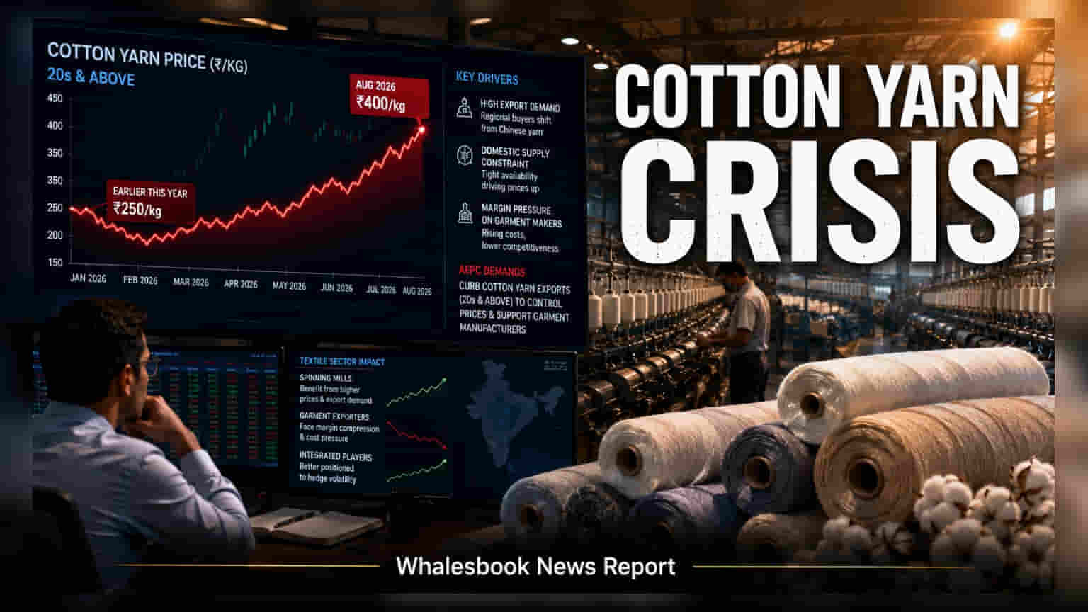 Apparel Body Urges Export Curbs on Cotton Yarn as Prices Hit ₹400