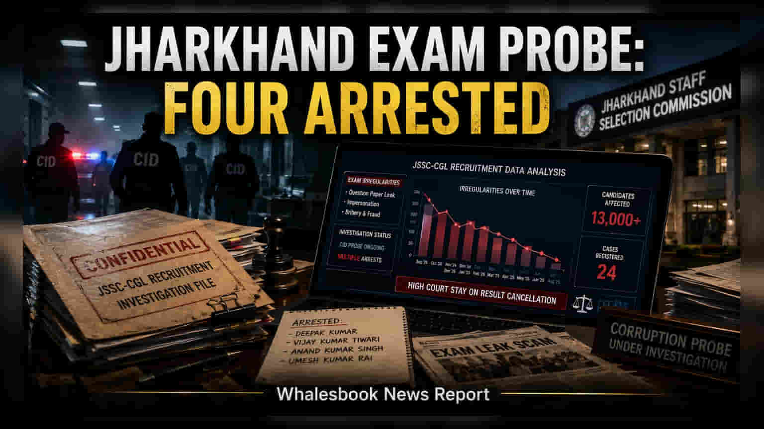 Jharkhand CID Arrests 4 Candidates In Ongoing JSSC-CGL Probe