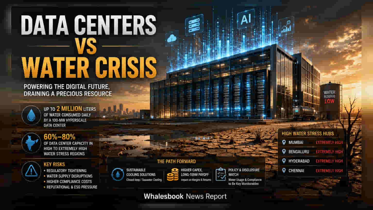 Data Center Industry: डेटा सेंटर के तेजी से बढ़ते विस्तार पर पानी की किल्लत का संकट, क्या निवेशकों के लिए बढ़ेगा रिस्क?