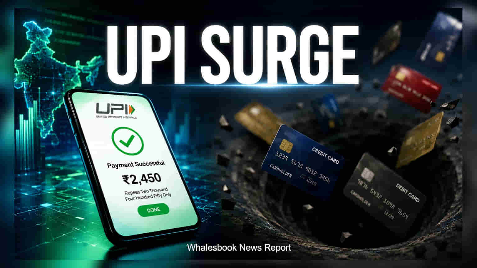 UPI चा दबदबा कायम! मर्चंट पेमेंटमध्ये ७७% वाटा, कार्ड्सचा वापर घटला