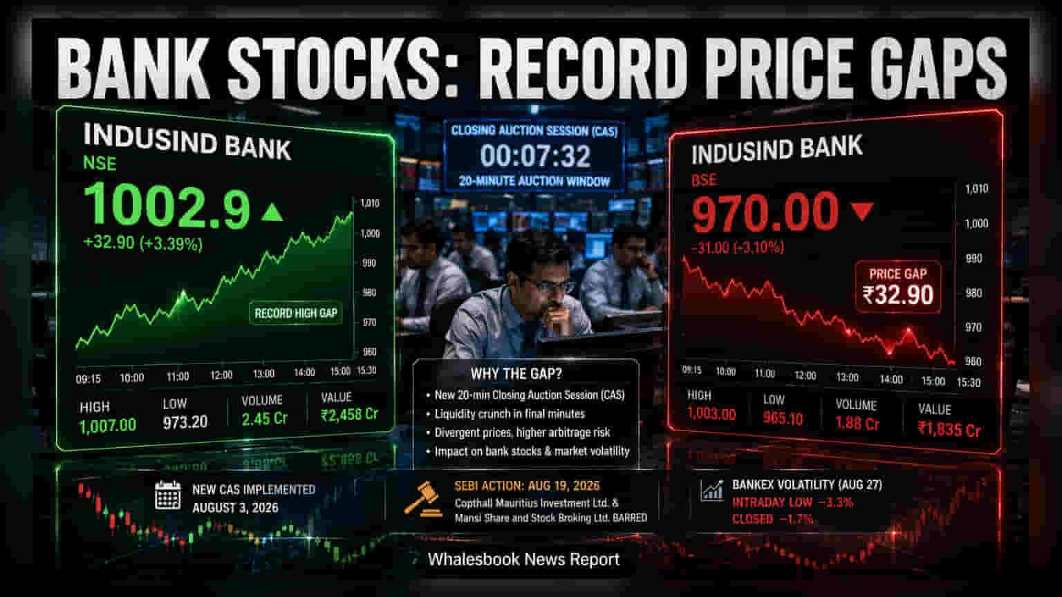 Indian Banking Stocks Face Price Gaps After New Auction System Launch