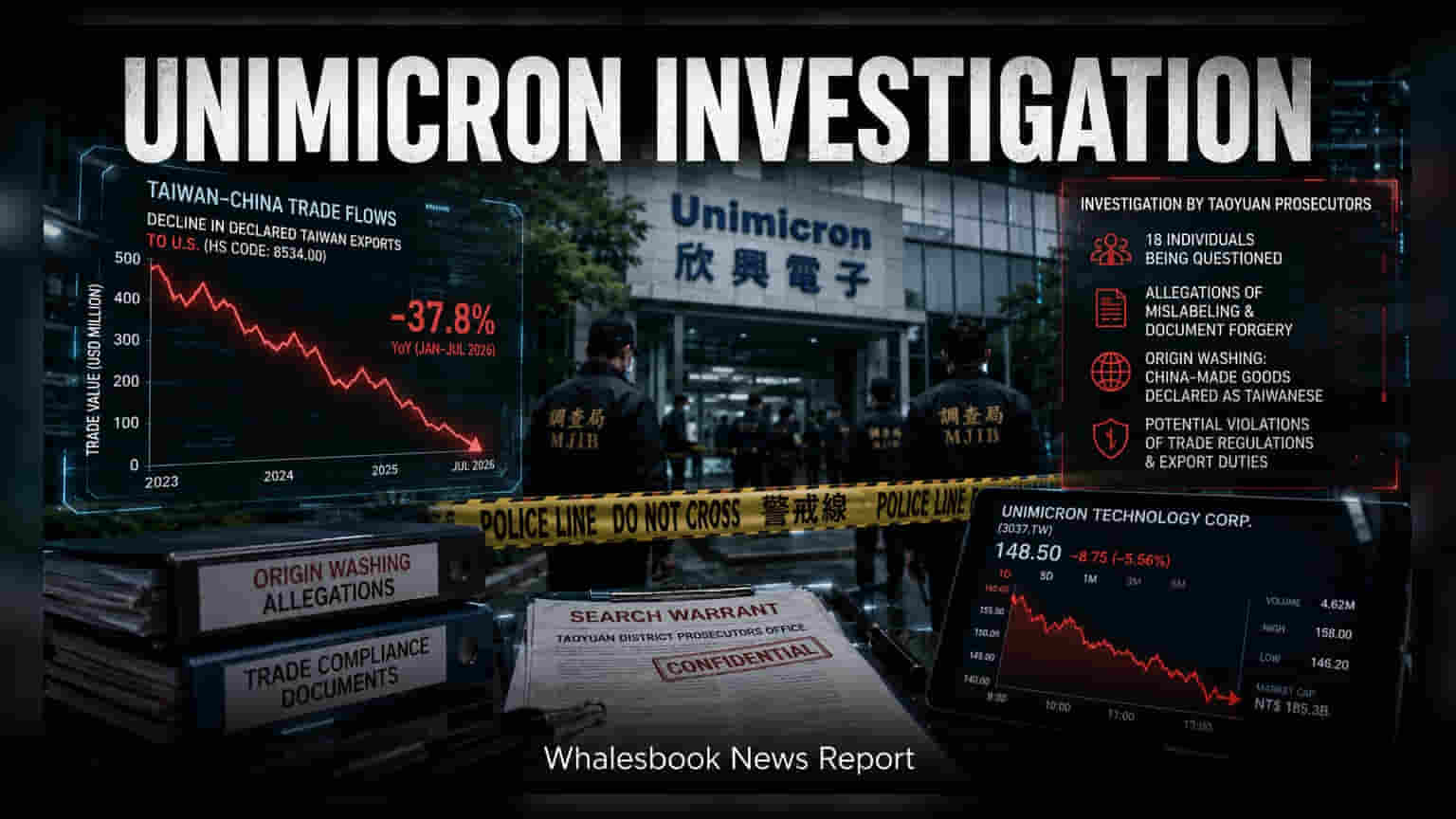 Unimicron Technology: तैवानमध्ये मोठी धाड! कंपनीवर चिनी मालाचे 'मेड इन तैवान' लेबल लावल्याचा आरोप