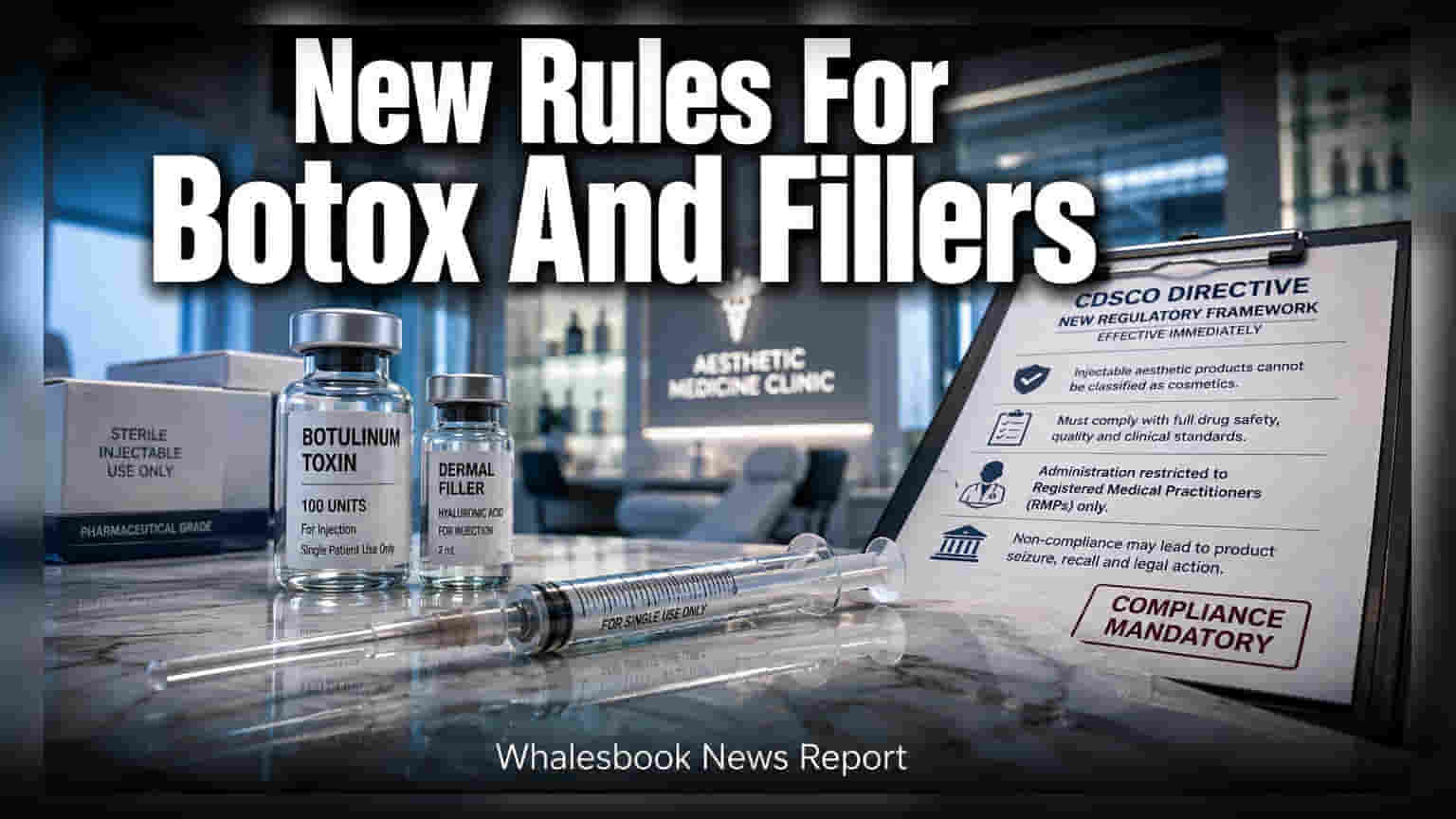CDSCO Tightens Rules on Aesthetic Injections, Reclassifies as Drugs