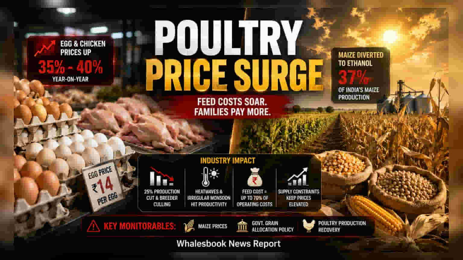 India Egg And Chicken Prices Surge 40% Amid Feed Cost Crisis