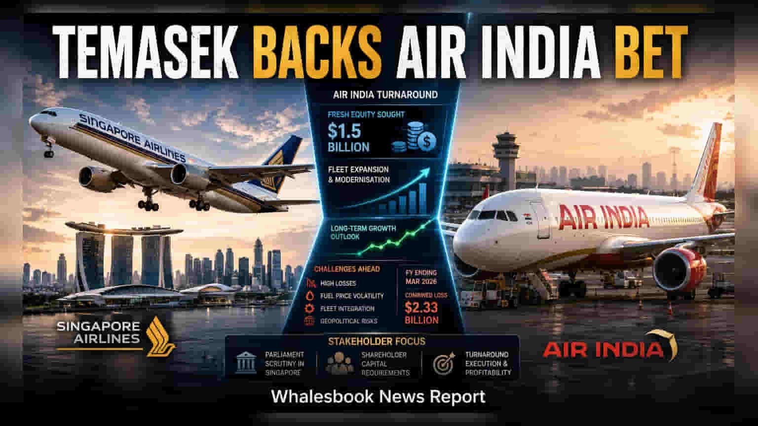 Air India ਦਾ ਵੱਡਾ ਦਾਅ: $1.5 ਬਿਲੀਅਨ ਦੀ ਫੰਡਿੰਗ ਮੰਗ 'ਤੇ Temasek ਨੇ ਜਤਾਇਆ ਭਰੋਸਾ